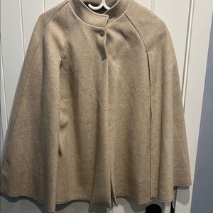 Elegant Tan Women's Cape Coat